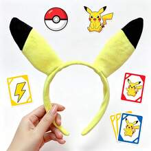 bandai 1pc Yellow Plush Ear Headband, Soft Fluffy Cosplay Costume Headpiece, Theme Party, Role Play Event, Halloween Costume, Photo Studio And Daily Styling Decoration Accessory - Multicolor - View 2