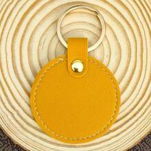 4pcs/12pcs DIY Handmade Jewelry Large Round Creative Leather Keychain, Leather Heart Pendant Key Ring, Fashion Key Ring, Bag Accessory, Unique Backpack Charm, Car Keychain, Birthday Gift, Party Favor, Winter - Multicolor - View 25