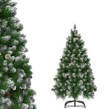 Christmas Tree  Artificial Xmas Tree With Snow Premium PVC Bushy Realistic Fir Quick Installation Natural With Metal Stand For Christmas New Year Decorations - Green With Snow - View 16