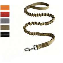 High-Strength Elastic Dog Collar & Leash Set - Comfortable Thick Handle And Reflective Stitching - 6ft/4ft, Suitable For Medium To Large Dogs - Multi-Functional 4-In-1 Leash With Car Seat Belt - Ideal Choice For Training And Travel - Multicolor - View 5