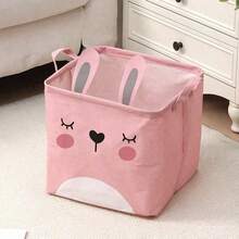 3D Cartoon Animal Ear Square Fabric Storage Basket, Foldable Handheld Storage Bucket, Baby Toys, Clothes And Daily Parenting Essentials Storage Box - Multicolor - View 7