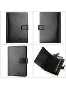 Passport Holder Passport Cover Zipper Wallet Short Wallet Waterproof Suitable For Travel Back To School PU Leather With Money Slot ID Window Minimalist Solid Color Unisex Travel - Multicolor - View 10