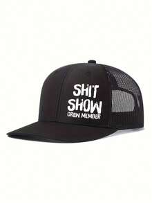 1pc Letter Print Baseball Cap Unisex Fashion Versatile Trucker Hat Baseball Cap Suitable For Daily Wear - Multicolor - View 2