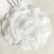 28CM Oversized Vintage Tulle Rose Brooch, Elegant Large Flower Pin For Wedding Photoshoot, Garment Decor Accessory - Multicolor - View 7