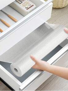 1 Roll Cabinet Liner, Moisture-Proof Heat-Resistant Non-Slip Drawer And Tabletop Mat, Waterproof Oil-Proof Dust-Proof, Suitable For Cabinets Drawers Refrigerator, Easy To Clean, Kitchen Countertop Furniture Storage Mat - Multicolor - View 2
