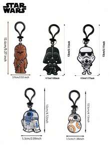 Monogram Officially Licensed Rubber Keychain Random Style 1, Stormtrooper, Halloween Christmas For Teens Adults 1PC Party Favors - Multicolor - View 3