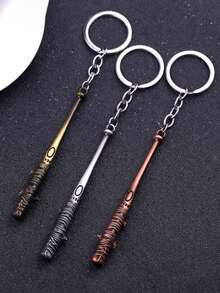 1pc Mini Baseball Alloy Keychain, Car Keychain, Keychain Accessory, Birthday Festival Party Event Souvenir, Friend Gift - Multicolor - View 2