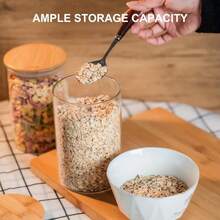 2/4/8PCS 33OZ Glass Jars With Bamboo Lids, Airtight Food Storage Containers, Coffee Storage Canisters, Spice Jars, Suitable For Pasta, Oats, Coffee, Flour, Sugar And Rice | Ideal For Kitchen And Pantry Storage - View 5