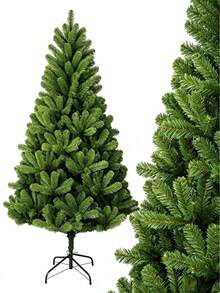 1pc Artificial Christmas Tree, With Metal Stand, Full And Dense Branches, Easy To Assemble, Reusable, Holiday Home Decoration, Suitable For Indoor Christmas Layout, Only Christmas Tree Included, No Accessories Included - Multiple Specifications - View 9