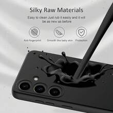 SKJL Noble Fashion Solid Colour Shockproof Protective Liquid Silicone Case For Samung Galaxy S26FE S26 S26Plus S26Utra S25FE A17 A27 A37 A57 Case - Black - View 4