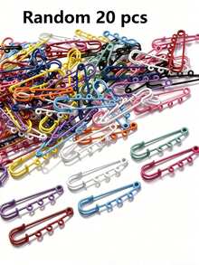 20pcs Random 6.5CM Multicolor Safety Brooch - DIY Jewelry Making Blank Base And Accessories, Brooch, DIY Supplies - Multicolor - View 8