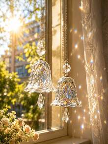 Crystal Light-Catching Bell Pendant - Rainbow Glass Wind Chime Light Catcher - Suitable For Indoor And Outdoor Decoration - Christmas Gift - Suitable For Home And Garden - Multicolor - View 1