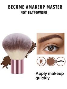 8 Pcs Total Makeup Tool Kit, 7 Pcs Pink Beauty Sponges Plus 1 Short Handle Makeup Brush. Elastic Soft Sponges Support Wet And Dry Dual Use, Matched Brush Helps Blend Powder For Natural Flawless Base Makeup - Multicolor - View 2