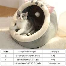 1pc Cute Cat Bed Soft Kitten Mat Comfortable Cat House Breathable Cat Sleeping Basket Suitable For Large, Medium And Small Cats For All Seasons - A - View 3