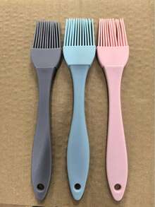 1pc High Temperature Resistant Silicone Basting Brush, Non-Stick Sauce Application Brush, Suitable For Pancake Frying, Outdoor Grilling, Baking And Other Cooking Scenarios, Kitchen Cooking Tool; Meets Daily Cooking Needs, Suitable For Dormitory Cooking, Family Gathering Cooking; Silicone Material Is Heat Resistant, Soft Brush Body Doesn't Damage Cookware, Easy To Clean; Can Be Used As Christmas Kitchen Decoration - Popular Items - View 16