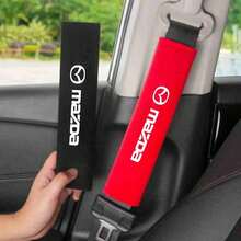 2pcs Car Seat Belt Leather Shoulder Pads, Compatible With CX3 CX4 CX5 CX7 CX8 CX9 CX30 RX7 Atenza Axela - A - View 4