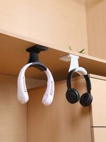 1pc Wall Mounted Headphone Hook No Drill Headset Holder For Gaming Headset Storage Space Saving Design For Desk Organization Versatile Chic Earphone Rack For Protective Use - Multicolor - View 4