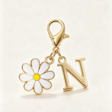 Daisy Initial Letter Keychain, A-Z Alphabet Charm Key Ring, Personalized Gift For Backpack & Car Keys - Multicolor - View 22