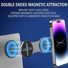 1pc Magnetic Desktop Folding Phone Stand, Car Floating Screen Navigation Mount, Desktop Holder - A - View 1