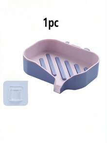 1pc/4pcs Wall-Mounted Soap Holder With Drainage Spout, No-Drill Self-Adhesive Double Layer Soap Rack, Suitable For Shower, Bathroom, Kitchen, Waterproof Drainage Soap Dish, Keeps Soap Dry And Clean, Multi-Color Soap Storage Box, Suitable For Home Bathroom Sink - Multicolor - View 10