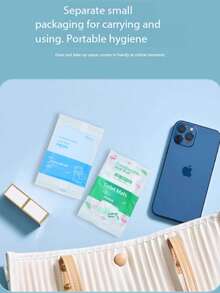 Disposable Double-Layer Thickened Non-Woven Fabric Adhesive Toilet Seat Covers For Travel, Business Trips, Hotels And Inns - Blue - View 6