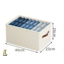 1pc Minimalist Practical Solid Light Gray Foldable Oxford Cloth Storage Box, Large Capacity Wear-Resistant Moisture-Proof Wardrobe Clothing Sweater Jeans Organizer, Home Travel Bedroom Storage Essential, High Cost-Performance Item For Graduation Season - Multicolor - View 15