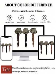 Polka Dot Claw Clip Braided Ponytail, Stylish Braided Ponytail Hair Accessory For Women, Perfect For Daily Looks, Weddings, Parties And Dates - Multicolor - View 6