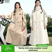 Unisex Long Rain Poncho, Oversized Thick Single-Person Waterproof Raincoat, High Collar Full Protection Rain Jacket, Waterproof Design With Foot Coverage, Suitable For Cycling, Commuting, Outdoor Hiking, Travel And Heavy Rain Protection - Multicolor - View 3