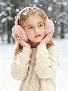Ultra Soft Plush Earmuffs - Warm, Comfortable, Cold-Proof, Unisex For Kids, Suitable For Winter Outdoor Activities, Plush Texture Earmuffs - Multicolor - View 1