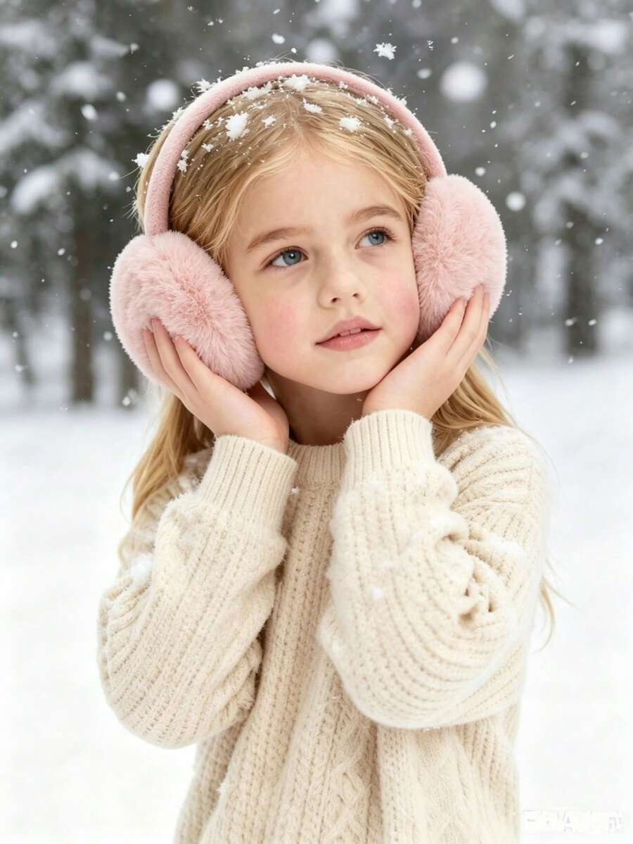 Ultra Soft Plush Earmuffs - Warm, Comfortable, Cold-Proof, Unisex For Kids, Suitable For Winter Outdoor Activities, Plush Texture Earmuffs - Multicolor - View 1