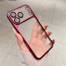 奢華透明磨砂 TPU 手機殼，相容 iPhone 18 Pro Max 18 Pro 17 Pro Max Air 16 15 14 13 12 11 Pro Max Plus，透明鏡頭保護，18 Pro Max 手機殼，Apple 系列可立即轉換為 17 18 手機殼，軟邊防震，中性保護殼 - 櫻桃紅 - 查看 5