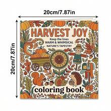 1pc, Autumn Theme Adult Coloring Book, 2026 Autumn Latest Style, Suitable For Adults To Relieve Stress, Pens Not Included - Single Piece - View 6