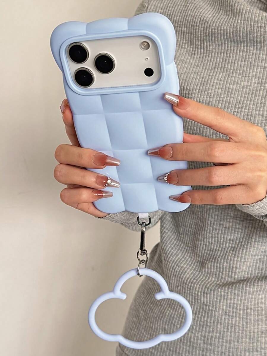 Casing Ponsel Jaring Awan 3D Kelas Atas Terbaru, Kompatibel dengan iPhone 18 Pro Max 18 Pro 17 Pro Max 17 Pro 16 Pro Max 15 Pro Max 13 14 Pro Max, Pelindung Lembut Tahan Guncangan Bergaya Gelang Kreatif