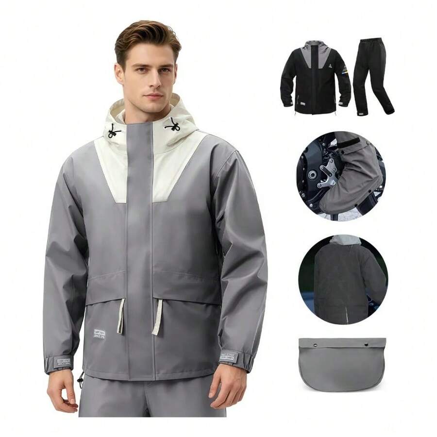 Motorcycle Rainwear - Grey - View 1