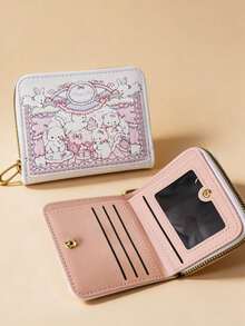 XD Cartoon Rabbit And Bear Coin Purse, Cute Waterproof Moisture-Proof Multi-Slot Lightweight Luxury Short Wallet, Women's Wallet, Coin Purse, Mini Wallet, Wristlet, Small Wallet, Cute Wallet, Card Holder, Coin Purse - Multicolor - View 2