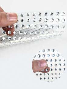 1 Sheet Self Adhesive Rhinestones Face Gem Stickers For Face Eye Body Makeup, Fake Piercings For Halloween Festival DIY Rave Accessories Y2K - Multicolor - View 3