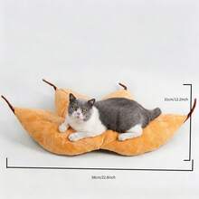 Multifunctional Pet Sleeping Bag Mat, Unique Shaped Cat Bed Dog Bed, Pet Hammock, Fruit Clip Design - Brown - View 6