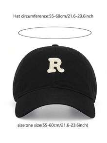 MESHUOKAI Classic Minimalist Letter R Embroidered Dad Hat, Premium Washed Soft Curved Brim Baseball Cap, Versatile Solid Color Unisex Streetwear Hat For Autumn And Winter - Multicolor - View 5