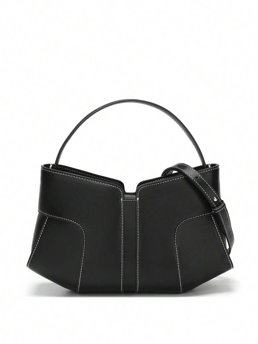 POHO Luxury Brand Women's Co-Branded Customized Medium Square Handbag - Black - Black - View 1