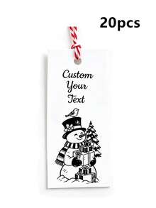 Custom Christmas Gift Tags, Personalized Holiday Present Labels, Customized Text Santa Gift Tags, Customizable Name Hang Tags, Vintage Christmas Party Decor, Festive Gift Wrapping Accessories, Merry Christmas, Holiday Gift, Celebration Decoration - Multicolor - View 17