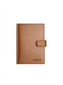 Passport Holder Passport Cover Zipper Wallet Short Wallet Waterproof Suitable For Travel Back To School PU Leather With Money Slot ID Window Minimalist Solid Color Unisex Travel - Multicolor - View 3