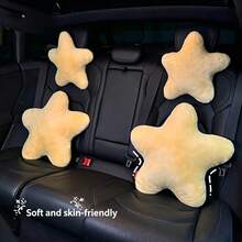 1pc Soft Car Headrest Lumbar Support Pillow Leopard Print Star Plush Heart Cushion Niche Premium Billiard Throw Pillow Sofa Cushion - A - View 10