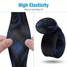 1pc Woven Mesh Fishing Rod Protective Sleeve, Elastic Stretch Fishing Rod Cover, Anti-Scratch Fishing Rod Sleeve, Fishing Rod Storage Sleeve, Fishing Gear Protection Accessory, Suitable For Sea Fishing, Freshwater Fishing, Lure Rod, Spinning Rod And Outdoor Fishing Equipment Storage - Multicolor - View 2
