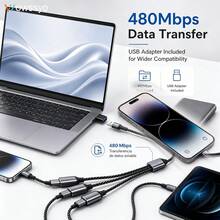 WOWSSYO Adaptor Hub USB 3.0 Tipe-C Multifungsi, Stasiun Docking Desktop Portabel, Mendukung Adaptor Daya dan Pengisian Daya Mobil, Aksesori PC Universal - MultiWarna - View 5