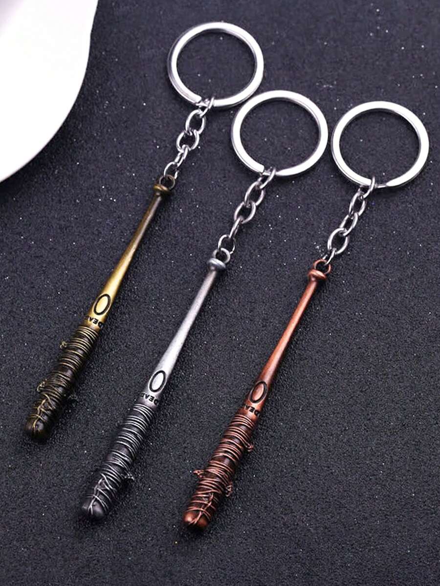 1pc Mini Baseball Alloy Keychain, Car Keychain, Keychain Accessory, Birthday Festival Party Event Souvenir, Friend Gift - Multicolor - View 1