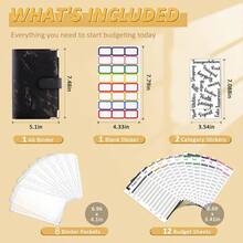 A6 Money Saving Organizer PU Leather Budget Binder Marble Notebook Budgets Planner Envelope Office School Supplies - A - View 9