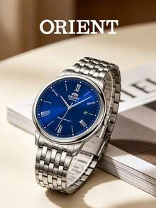 Orient Men's Automatic Mechanical Watch, Stainless Steel Strap 50m Waterproof, Business Calendar Watch RA-AC0J03L10B - Silver - View 6