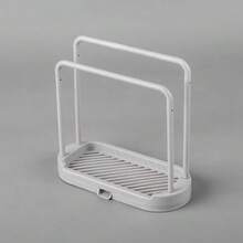 1 buah Rak Pengering Wastafel Dapur Multifungsi, Tempat Penyimpanan Kain Lap dan Spons 2 Tingkat, Rak Pengering Meja, Perlengkapan Pembersih Dapur Rumah Tangga, Dengan Baki Tetes yang Dapat Dilepas, Hemat Ruang - MultiWarna - View 10