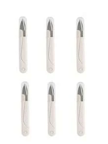 1/3/5pcs U-Shaped Household Small Scissors With Protective Cap - Stainless Steel Handmade & DIY Mini Sewing Scissors, Multi-Function Fabric And Yarn Trimming Tool, Essential Tailoring Craft Scissors - White - View 9