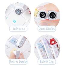 1pc Cute Kawaii Stackable Stamp Pen, Detachable Self-Inking Mini Icon Stamper Marker, Korean Style Scrapbooking Journaling Deco Supplies - Multiple Styles - View 5